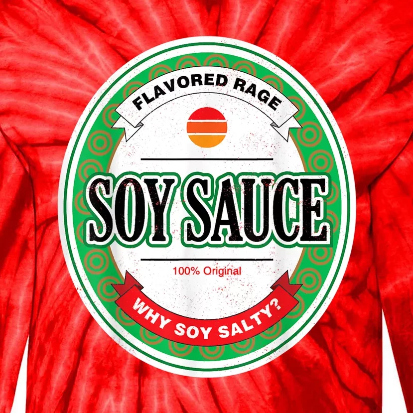 Soy Sauce Funny Costume Vegan Soy Sauce Funny Sushi Matching Group Halloween Cos Tie-Dye Long Sleeve Shirt