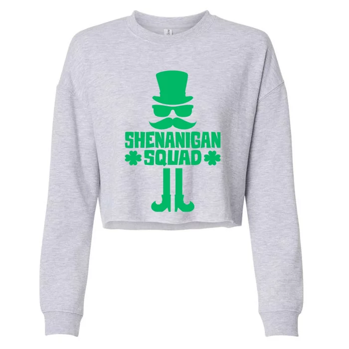 Shenanigans Squad Gift St Patrick's Day Gift Cropped Pullover Crew