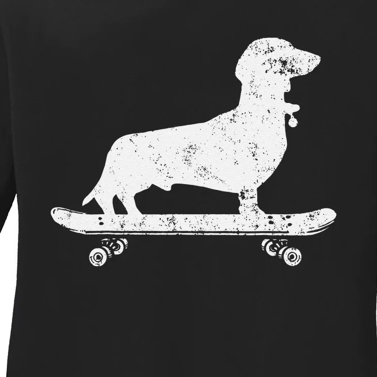 Skateboard Skateboarding Gift for Skateboarders Ladies Long Sleeve Shirt