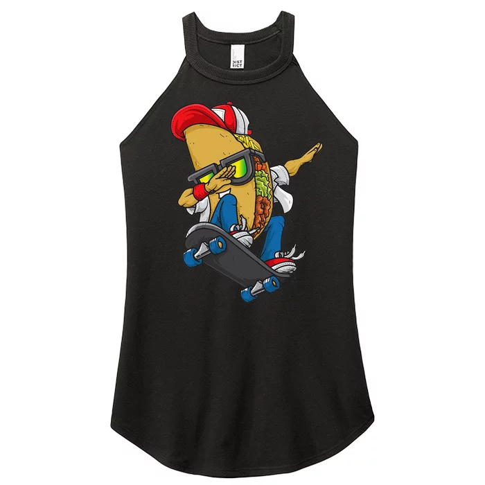 Skateboard Skateboarding Gift for Skateboarders Women’s Perfect Tri Rocker Tank