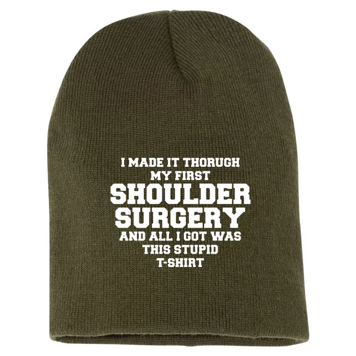 Shoulder Surgery Get Well Soon Recovery Short Acrylic Beanie