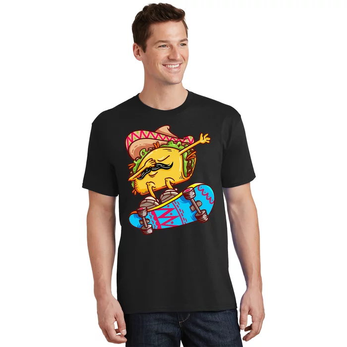 Skateboard Skater Gift Skateboarding Tacos T-Shirt