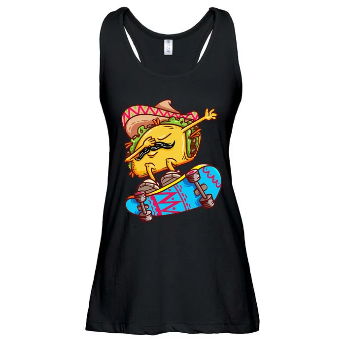 Skateboard Skater Gift Skateboarding Tacos Ladies Essential Flowy Tank