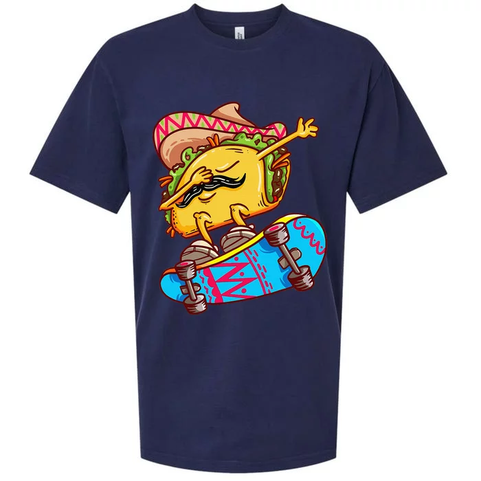 Skateboard Skater Gift Skateboarding Tacos Sueded Cloud Jersey T-Shirt