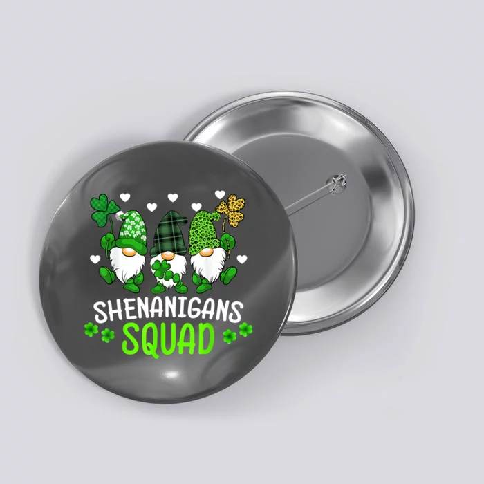 Shenanigans Squad Gnome St Patrick's Button