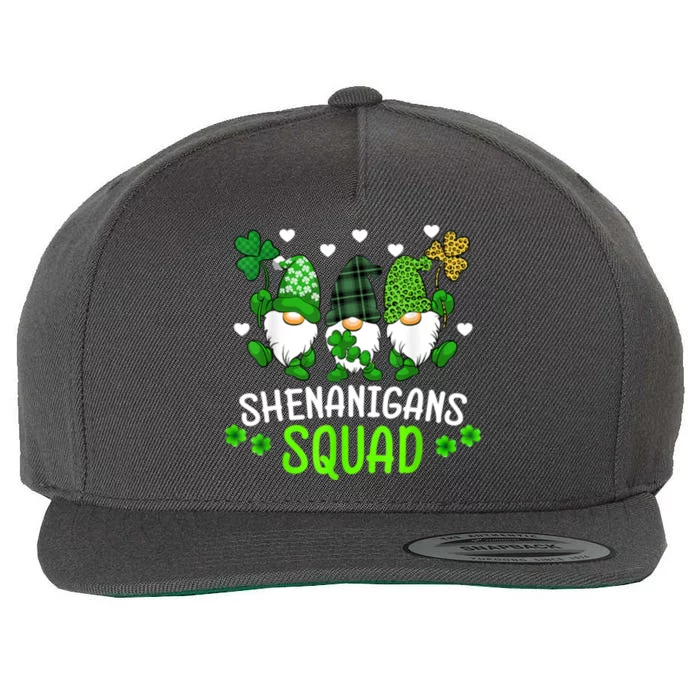 Shenanigans Squad Gnome St Patrick's Wool Snapback Cap