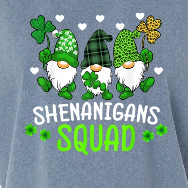 Shenanigans Squad Gnome St Patrick's Garment-Dyed Women's Muscle Tee