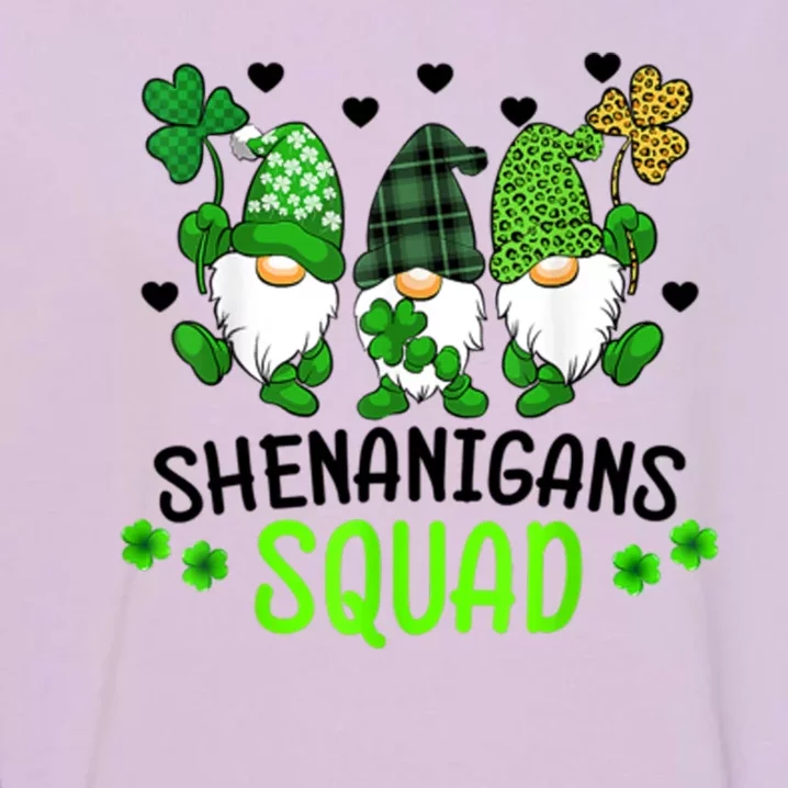 Shenanigans Squad Gnome St Patrick's Garment-Dyed Sweatshirt