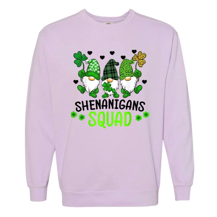 Shenanigans Squad Gnome St Patrick's Garment-Dyed Sweatshirt