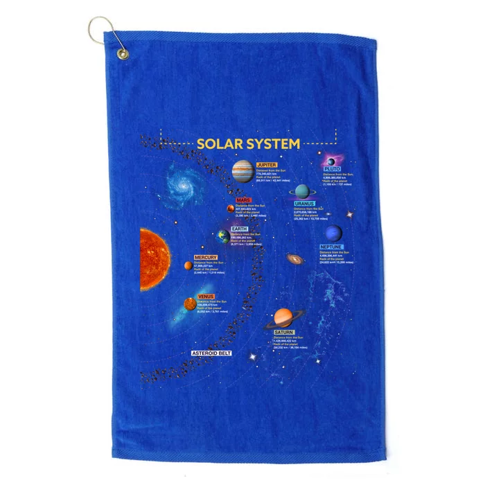 Solar System Gift Perfect Space Enthusiasts Gift Great Gift Platinum Collection Golf Towel