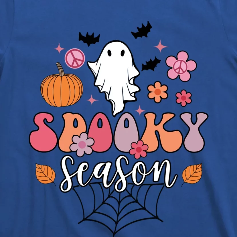 Spooky Season Groovy Ghost Halloween Scary Gift T-Shirt