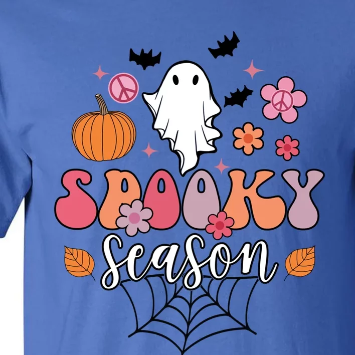 Spooky Season Groovy Ghost Halloween Scary Gift Tall T-Shirt