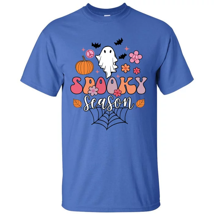 Spooky Season Groovy Ghost Halloween Scary Gift Tall T-Shirt