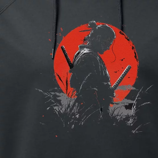 Samurai Spirit Graphic Modern WarriorS Performance Fleece Hoodie