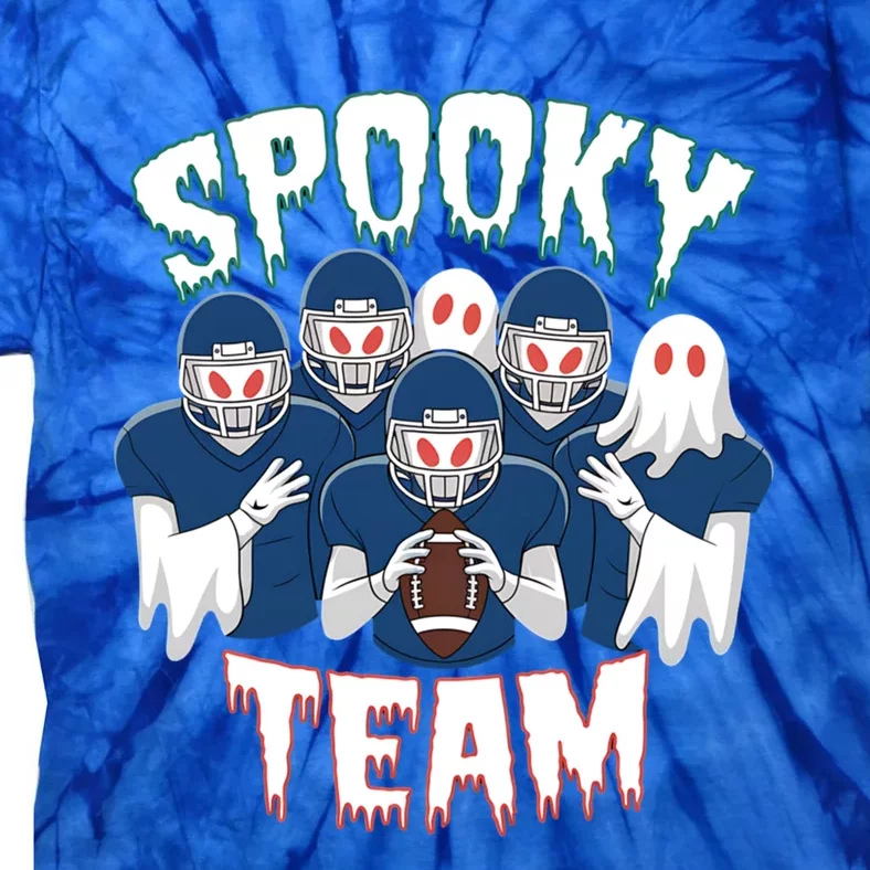 Scary Spooky Ghost Team Halloween American Football Gift Tie-Dye T-Shirt