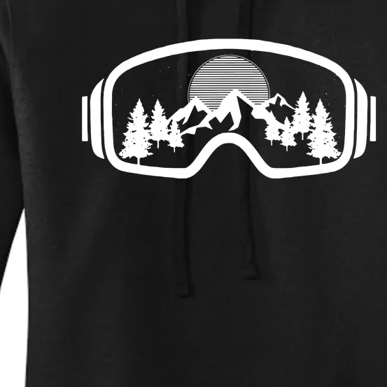 Ski Snowboard Goggles Skiing Snow Mountain Winter Gift Women's Pullover Hoodie