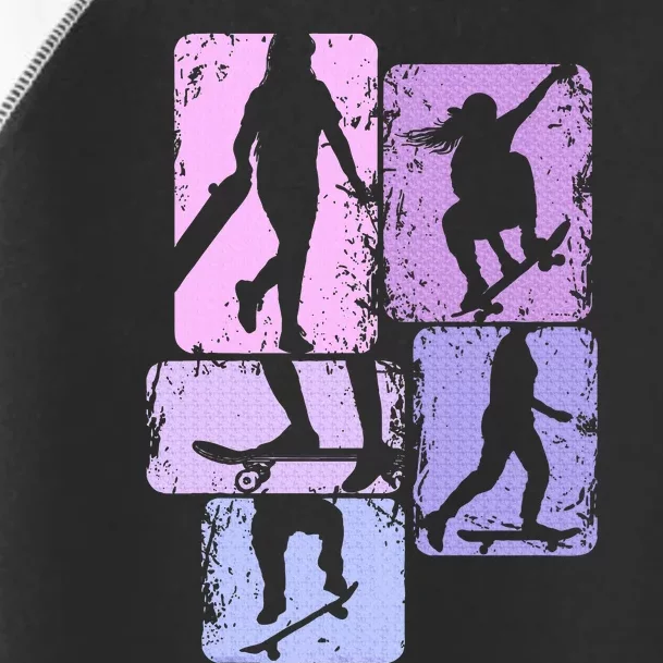 Skateboarder Skater Girl Skateboarding Toddler Fine Jersey T-Shirt