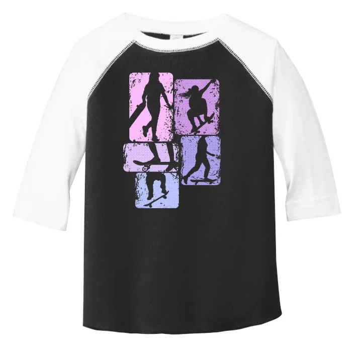 Skateboarder Skater Girl Skateboarding Toddler Fine Jersey T-Shirt