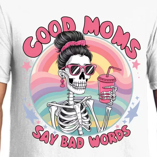 Skeleton Sarcastic Good Moms Say Bad Words Pajama Set