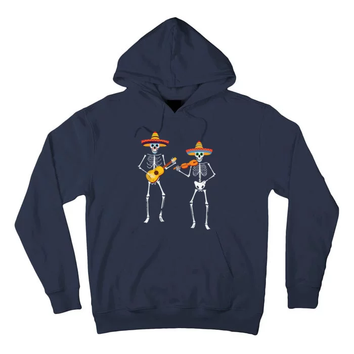 Skeleton Sombreros Guitar Fiesta Cinco De Mayo Mexican Party Tall Hoodie