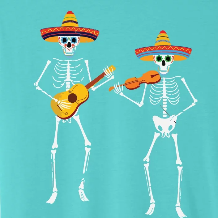 Skeleton Sombreros Guitar Fiesta Cinco De Mayo Mexican Party ChromaSoft Performance T-Shirt