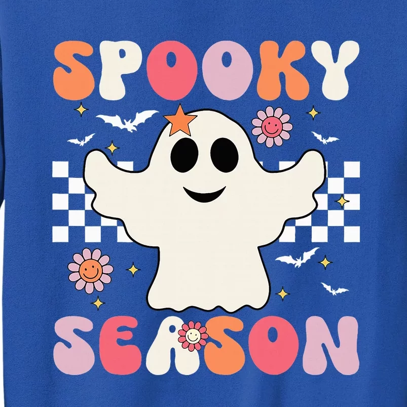 Spooky Season Groovy Cool Ghost Pumpkin Funny Halloween Sweatshirt