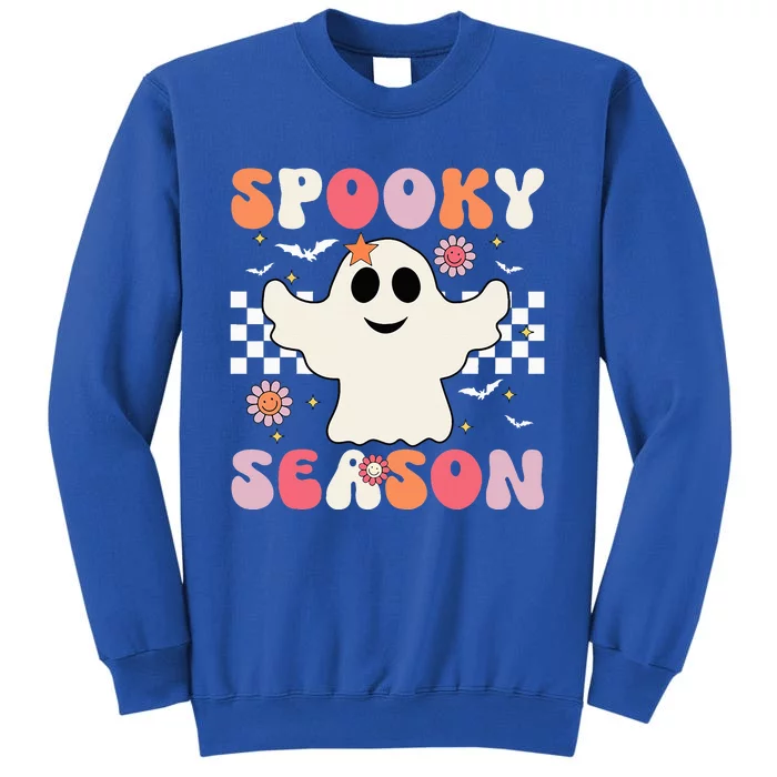 Spooky Season Groovy Cool Ghost Pumpkin Funny Halloween Sweatshirt