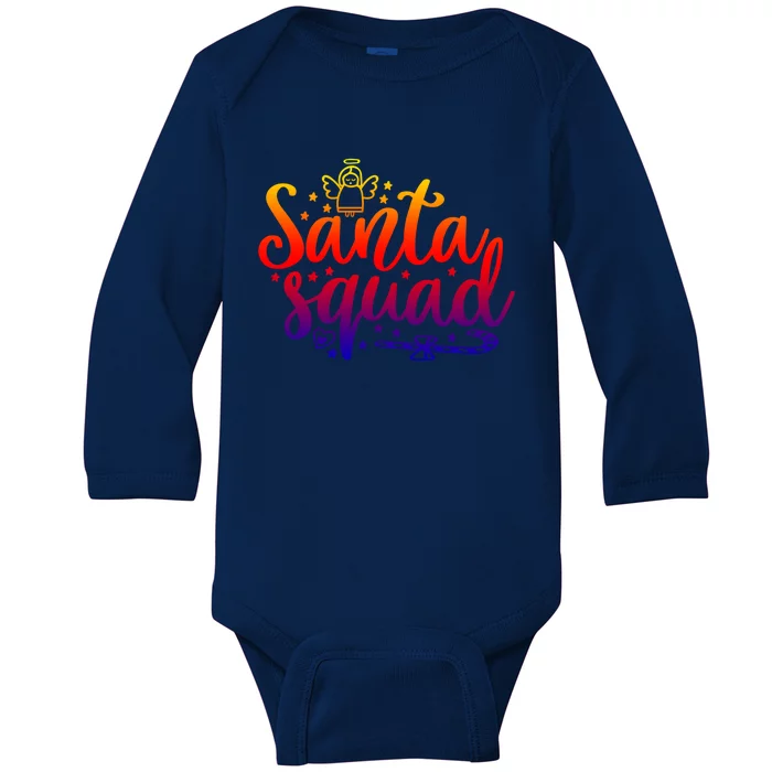 Santa Squad Gift Funny Gift Baby Long Sleeve Bodysuit