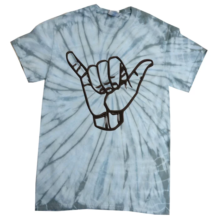 Shaka Sign Good Vibes Retro Hang Loose Hawaii Surfing Tie-Dye T-Shirt