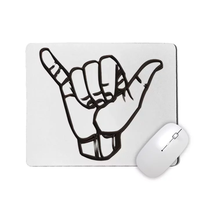 Shaka Sign Good Vibes Retro Hang Loose Hawaii Surfing Mousepad