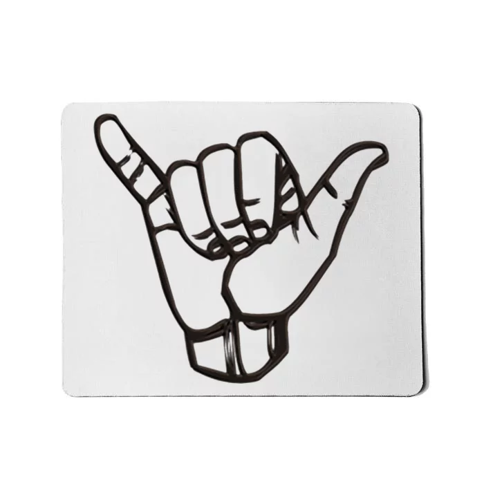 Shaka Sign Good Vibes Retro Hang Loose Hawaii Surfing Mousepad