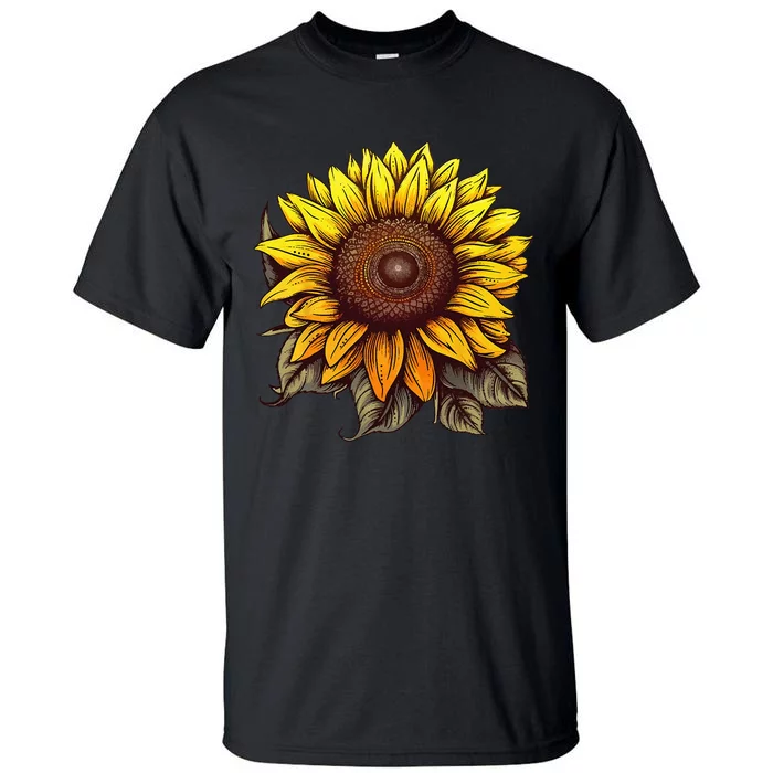 Summer Sunflower Graphic Cute Flower Standard Tall T-Shirt