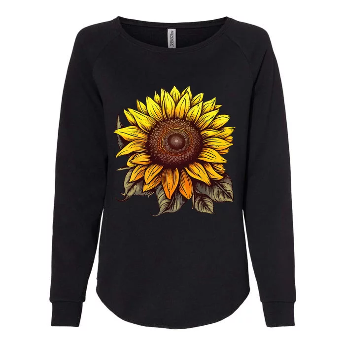 Summer Sunflower Graphic Cute Flower Standard Womens California Wash Sweatshirt