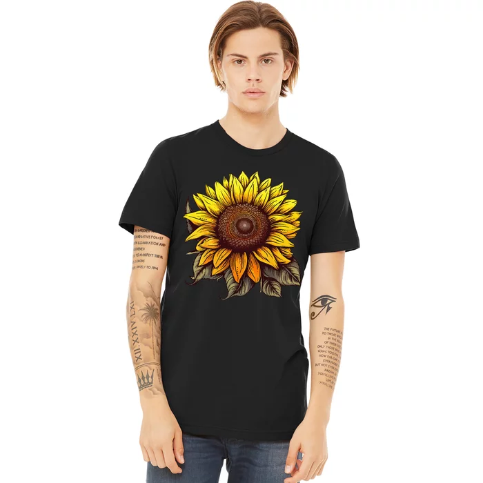 Summer Sunflower Graphic Cute Flower Standard Premium T-Shirt