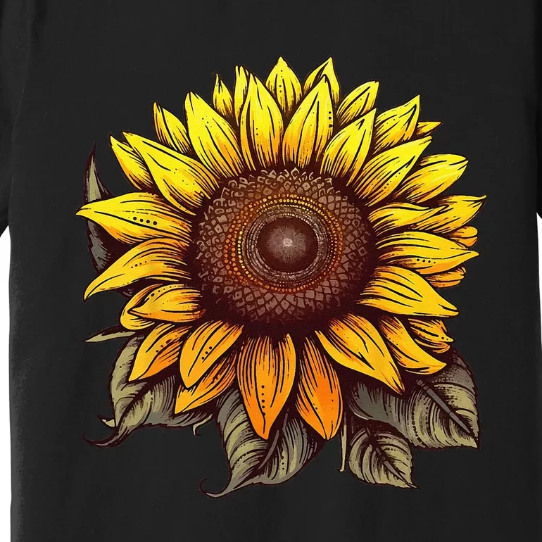 Summer Sunflower Graphic Cute Flower Standard Premium T-Shirt