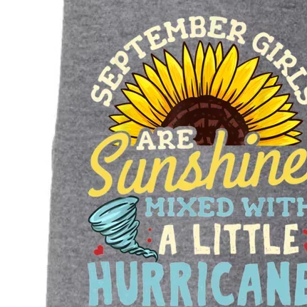 Sunflower September Girls Are Sunshine Mixed Hurricane Gift Doggie 3-End Fleece Hoodie