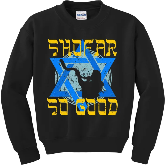 Shofar So Good Rosh Hashanah Jewish New Year Kids Sweatshirt