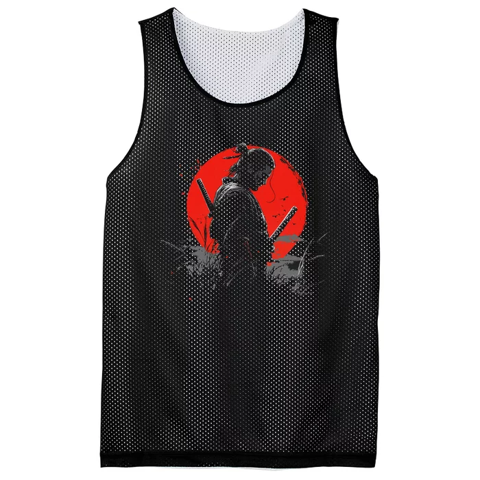 Samurai Spirit Graphic Modern WarriorS Mesh Reversible Basketball Jersey Tank