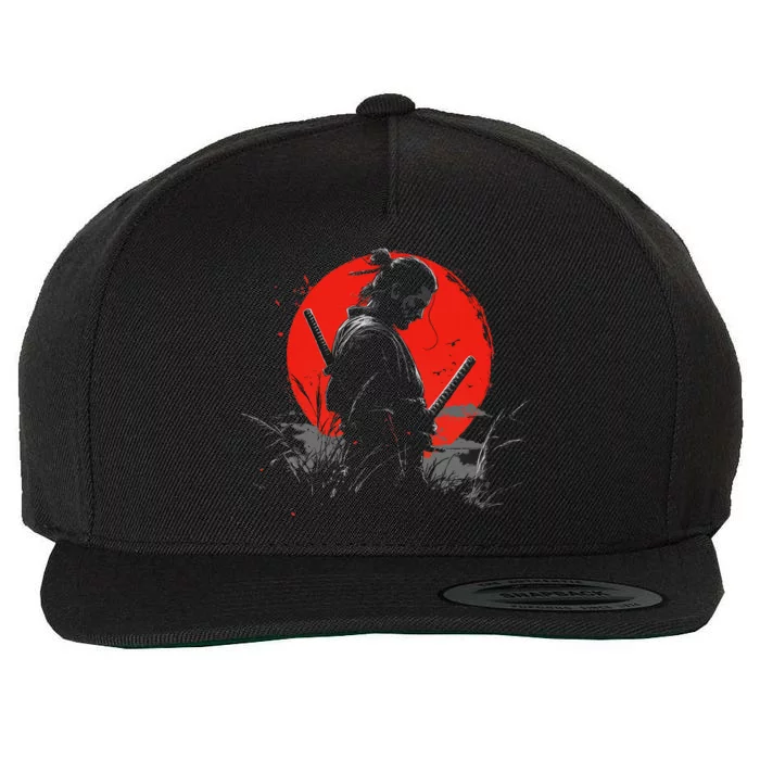 Samurai Spirit Graphic Modern WarriorS Wool Snapback Cap