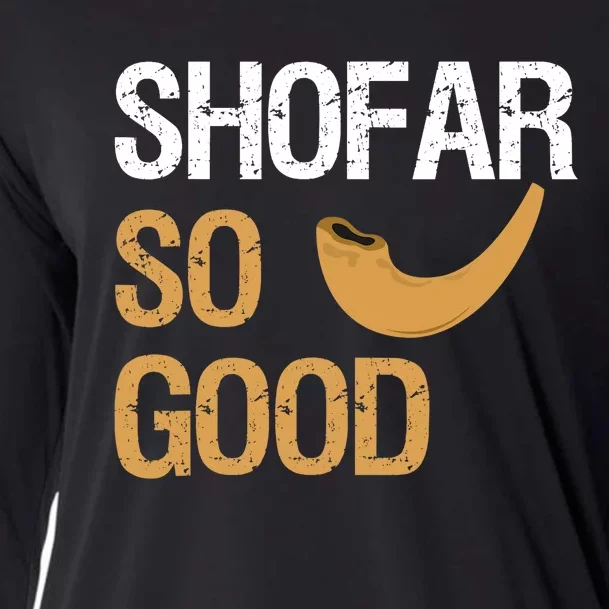 Shofar So Good Rosh Hashanah Funny Jewish Gift Cooling Performance Long Sleeve Crew