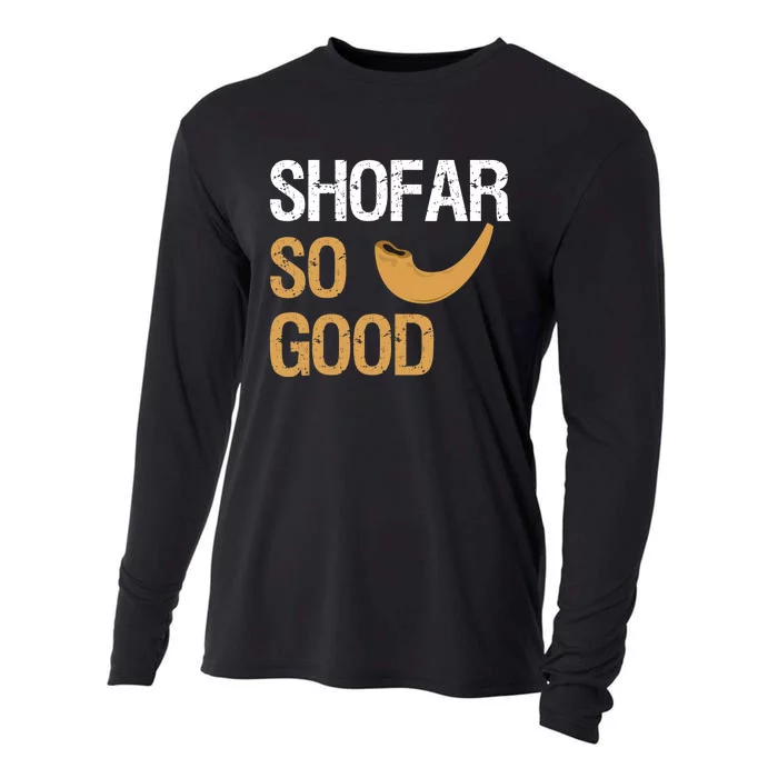 Shofar So Good Rosh Hashanah Funny Jewish Gift Cooling Performance Long Sleeve Crew