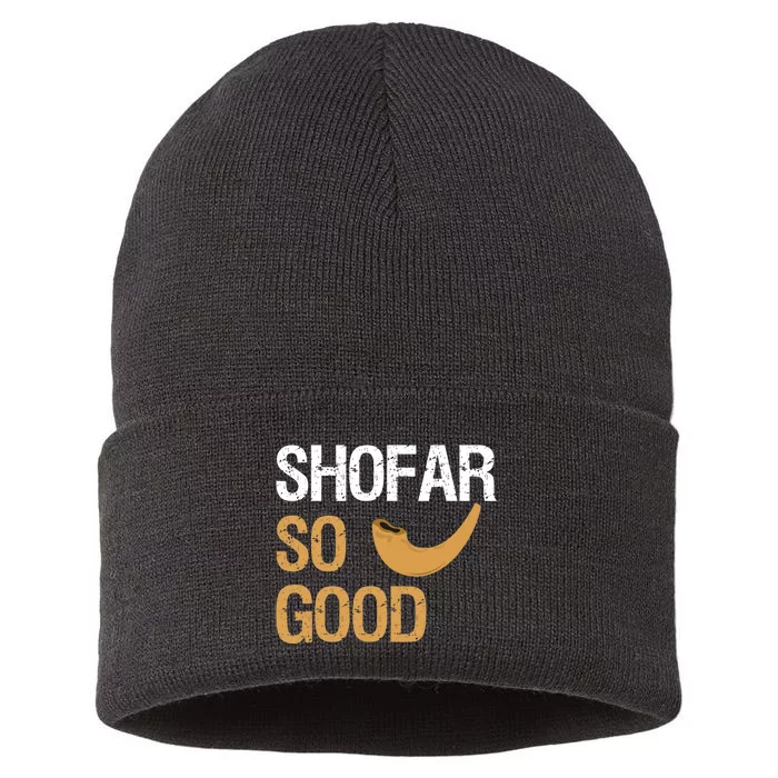 Shofar So Good Rosh Hashanah Funny Jewish Gift Sustainable Knit Beanie