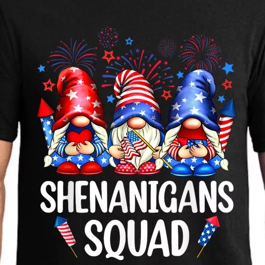 Shenanigans Squad Gnomes USA Independence Day 4th Of July Pajama Set