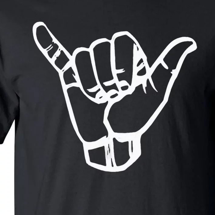 Shaka Sign Good Vibes Retro Hang Loose Hawaii Surfing Tall T-Shirt