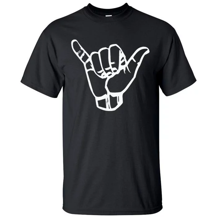 Shaka Sign Good Vibes Retro Hang Loose Hawaii Surfing Tall T-Shirt