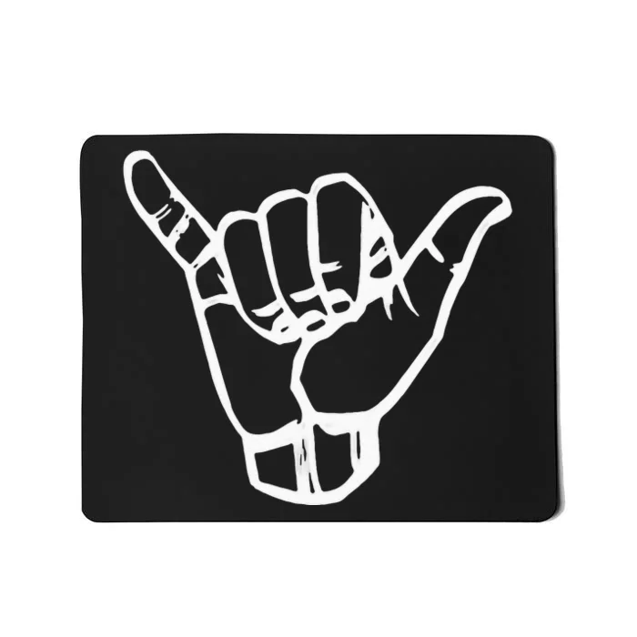 Shaka Sign Good Vibes Retro Hang Loose Hawaii Surfing Mousepad