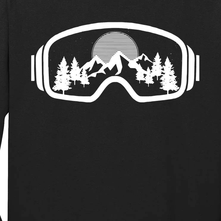 Ski Snowboard Goggles Skiing Snow Mountain Winter Gift Long Sleeve Shirt