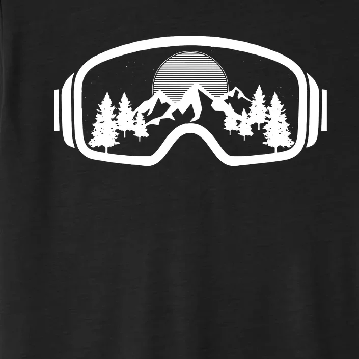 Ski Snowboard Goggles Skiing Snow Mountain Winter Gift ChromaSoft Performance T-Shirt