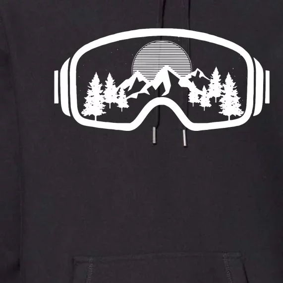 Ski Snowboard Goggles Skiing Snow Mountain Winter Gift Premium Hoodie