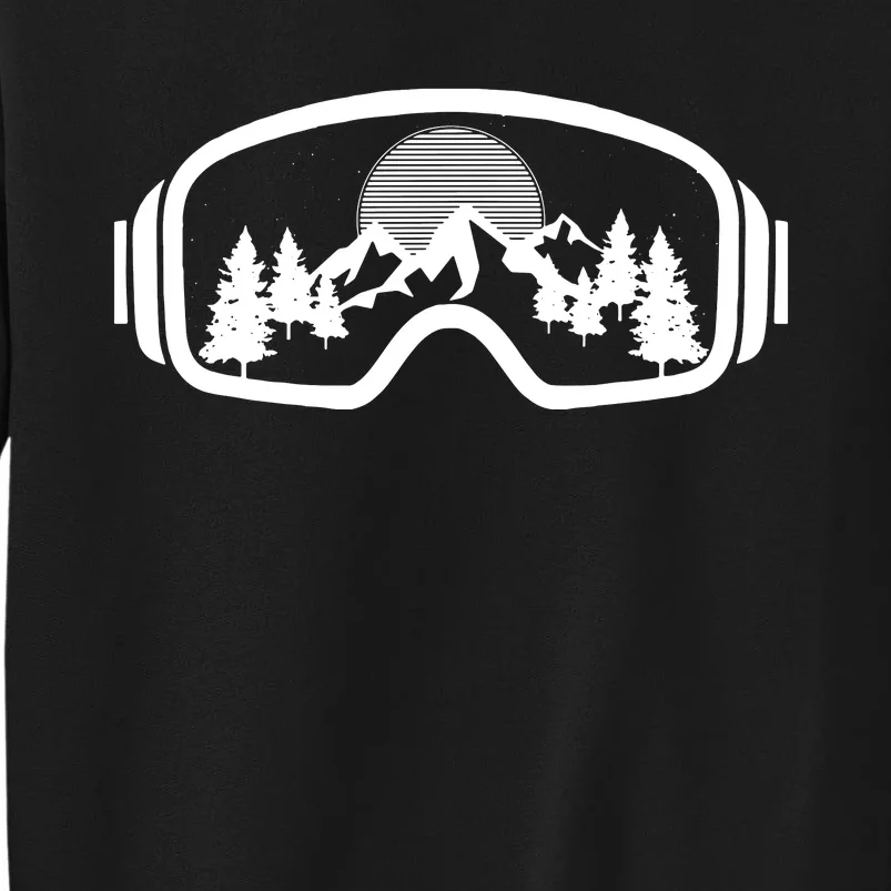 Ski Snowboard Goggles Skiing Snow Mountain Winter Gift Tall Sweatshirt